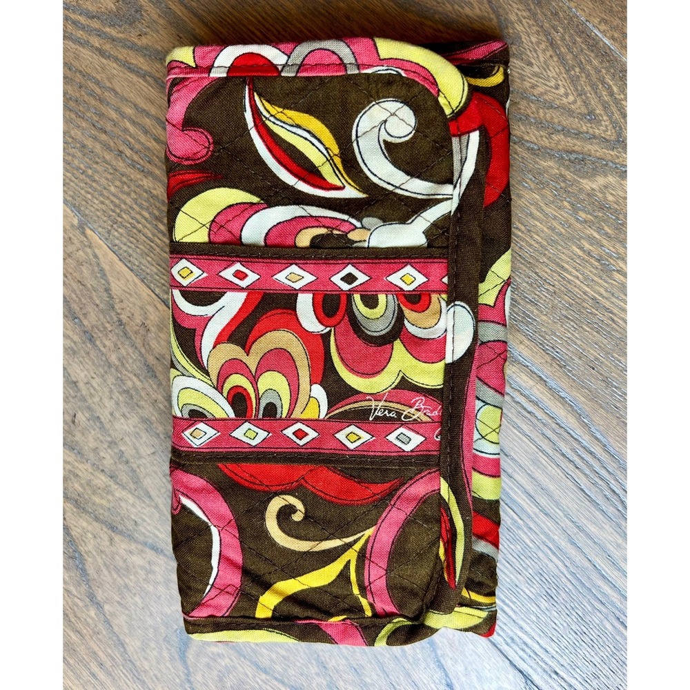 Vera Bradley Puccini Brown Floral  Wallet